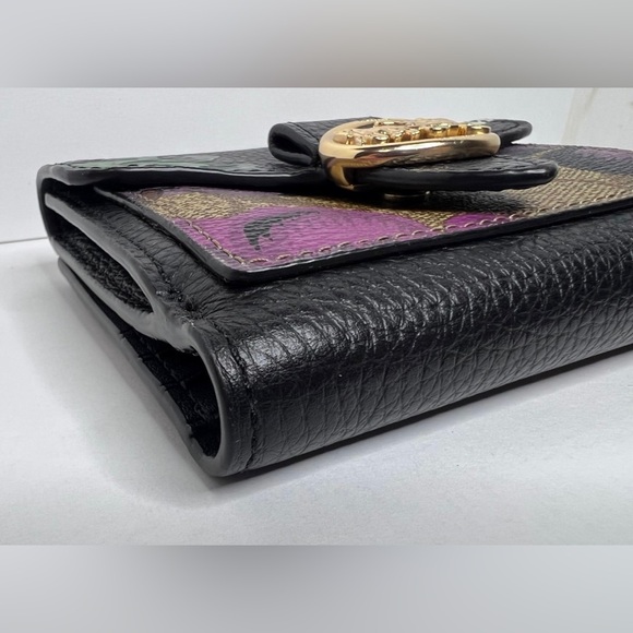 Coach Georgie Small Wallet In Signature Canvas With Kaffe Fassett Print - Picture 8 of 10